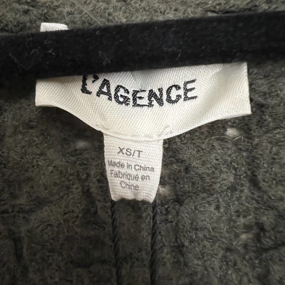 L'Agence NWT Juna Olive Cable Honeycomb Knit Cardigan Coat Coatigan XS Tall XST - Picture 4 of 5